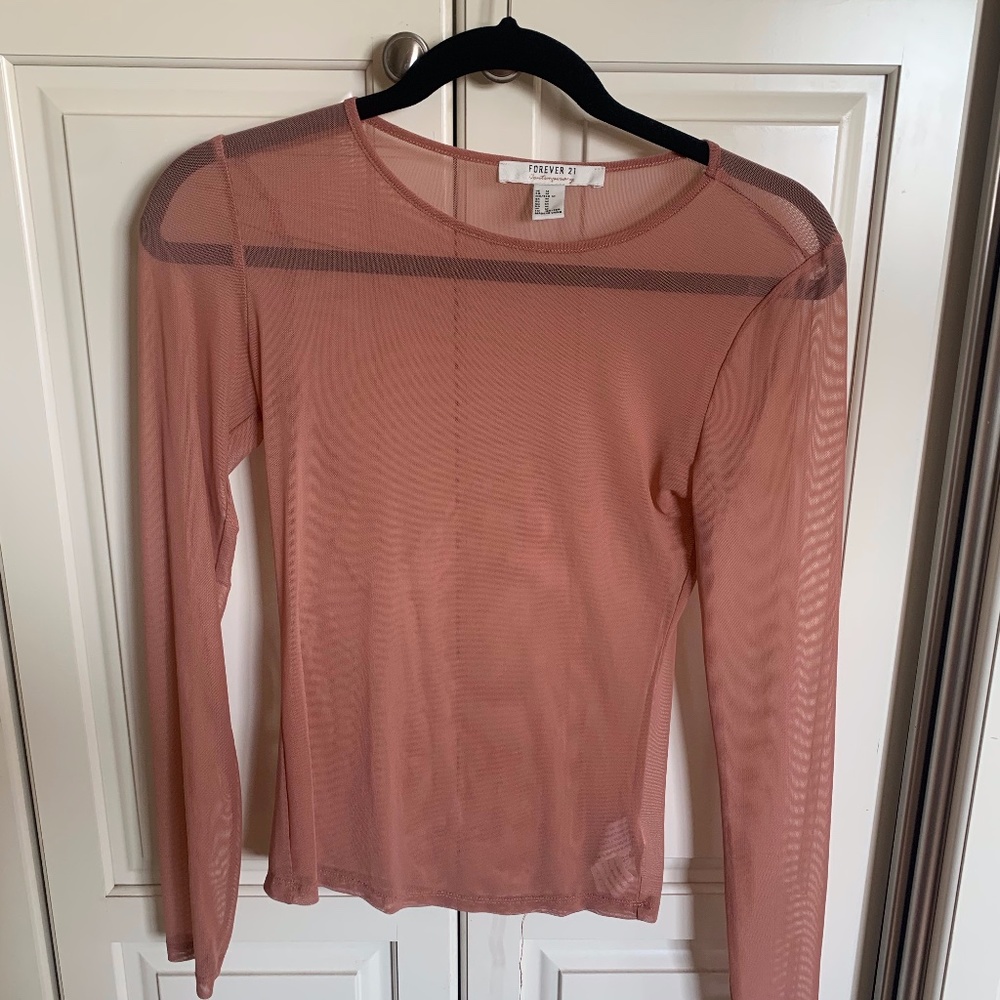 Mesh Long-Sleeve Top